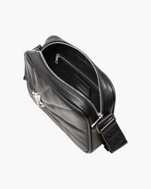 X LEATHER SHOULDERBAG BLACK