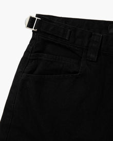 MIDNIGHT BLACK DENIM JORTS