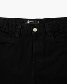 MIDNIGHT BLACK DENIM JORTS