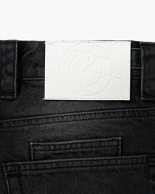 FADED BLACK DENIM JORTS