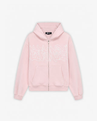 GRAFFITI ZIP-HOODIE PINK