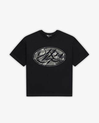 BROKEN SCRIPT TEE BLACK