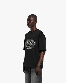BROKEN SCRIPT TEE BLACK