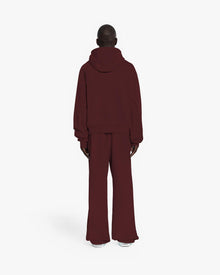 INSIDE OUT ZIP HOODIE WINE RED