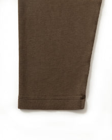 ACID WASHED WAFFLE LONGSLEEVE BROWN