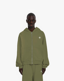 INSIDE OUT ZIP HOODIE KHAKI