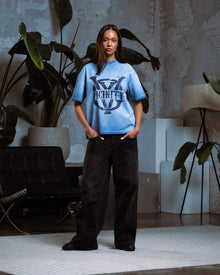INITIALS TEE BLUE