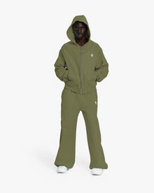 INSIDE OUT ZIP HOODIE KHAKI