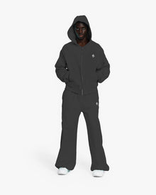 INSIDE OUT ZIP HOODIE ASH GREY