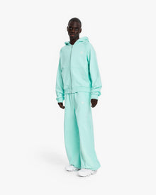 INSIDE OUT ZIP HOODIE TURQUOISE