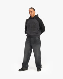 BICOLOR SHOOTING HOUSE HOODIE DARK GREY/BLACK