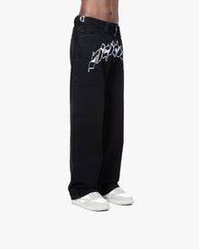 OUTLINED MIRAGE DENIM BLACK / WHITE