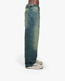 GREEN TINTED DENIM