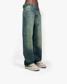 GREEN TINTED DENIM